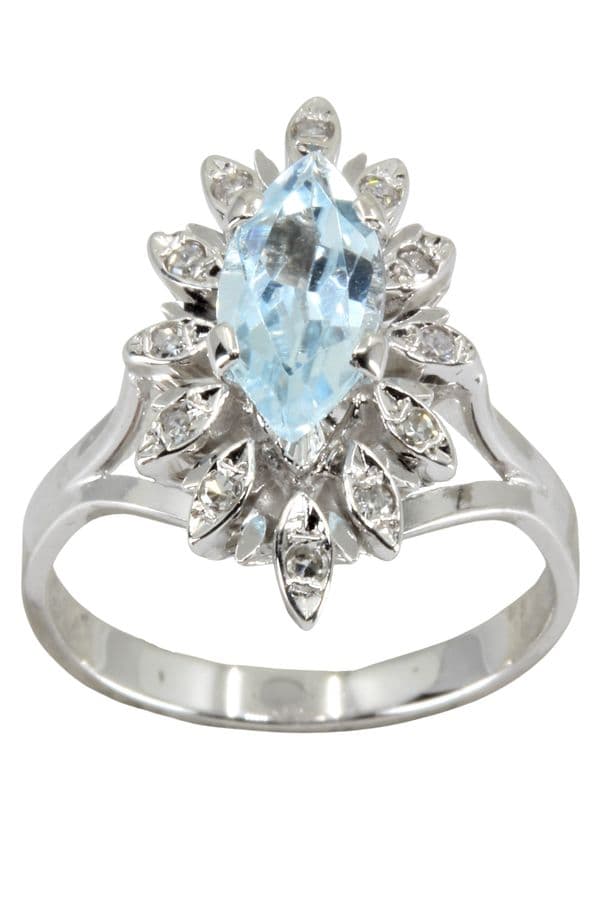 MARQUISE TOPAZE ET DIAMANTS 50' — vue 1