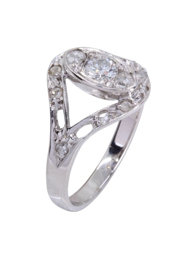 BAGUE ART-DÉCO DIAMANTS — vue 3