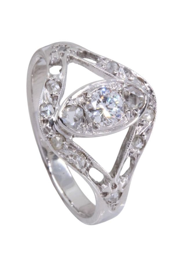 BAGUE ART-DÉCO DIAMANTS — vue 5