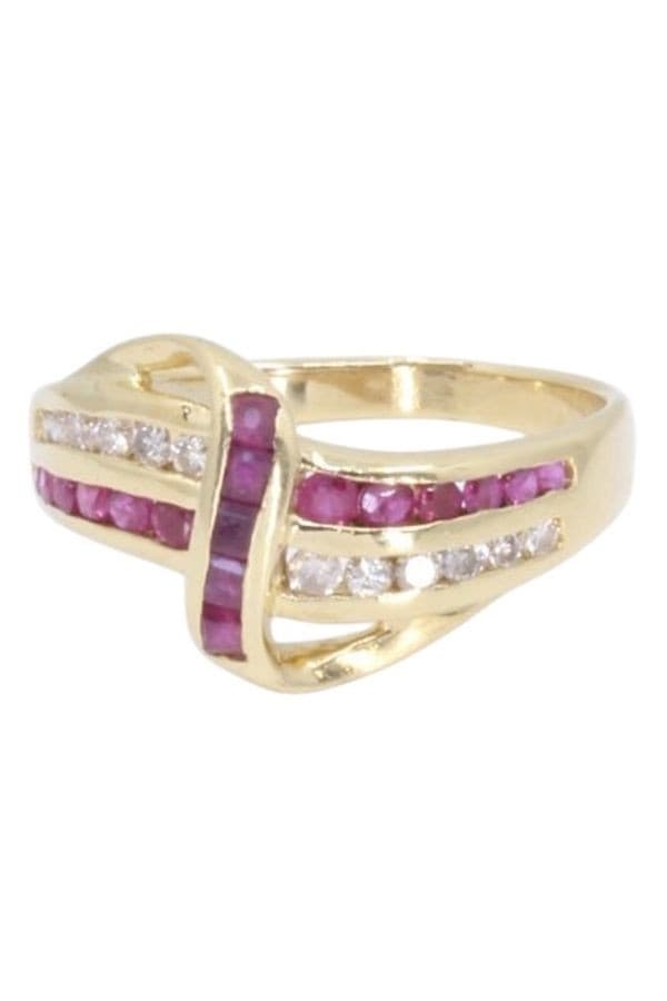 BAGUE RUBIS ET DIAMANTS — vue 5