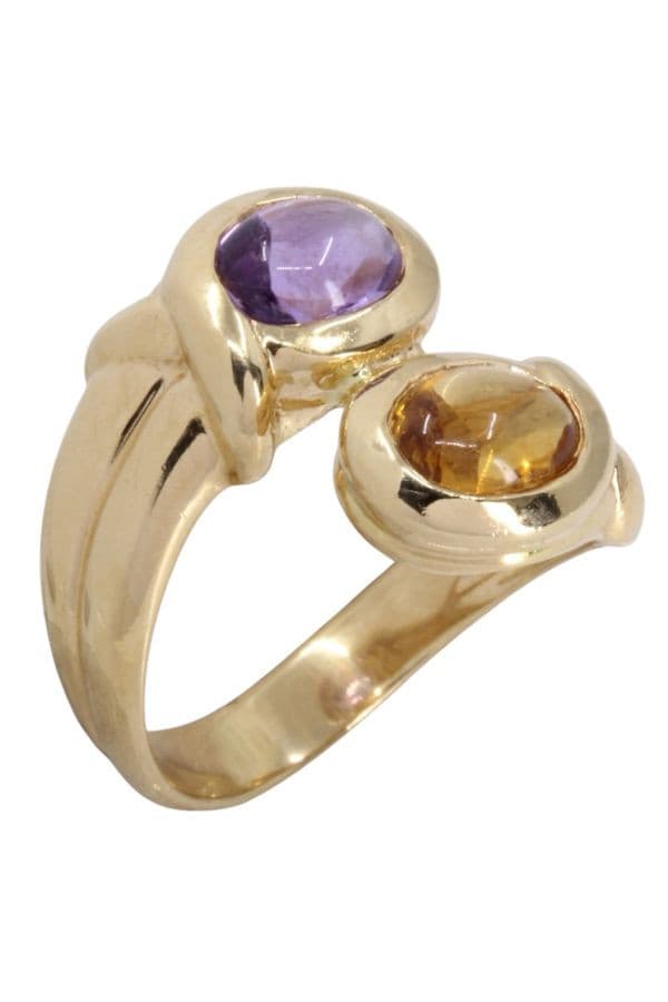 BAGUE TOI & MOI CITRINE ET AMETHYSTE — vue 3