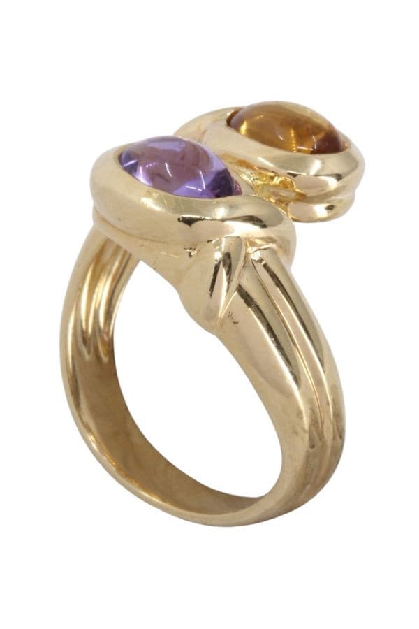BAGUE TOI & MOI CITRINE ET AMETHYSTE — vue 4