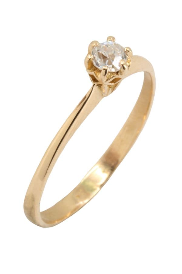SOLITAIRE DIAMANT 0.10 CARAT — vue 3