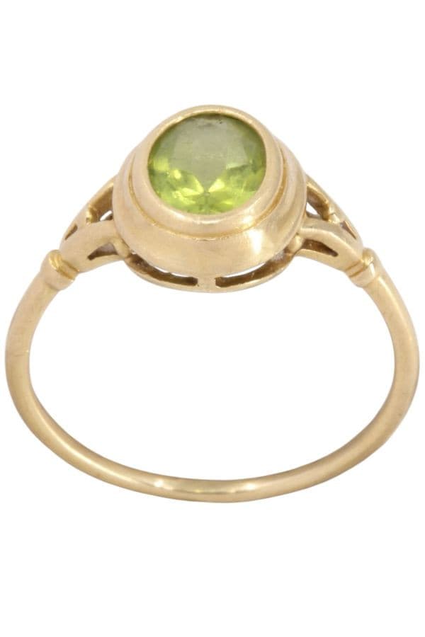 BAGUE ART-DÉCO PÉRIDOT — vue 1