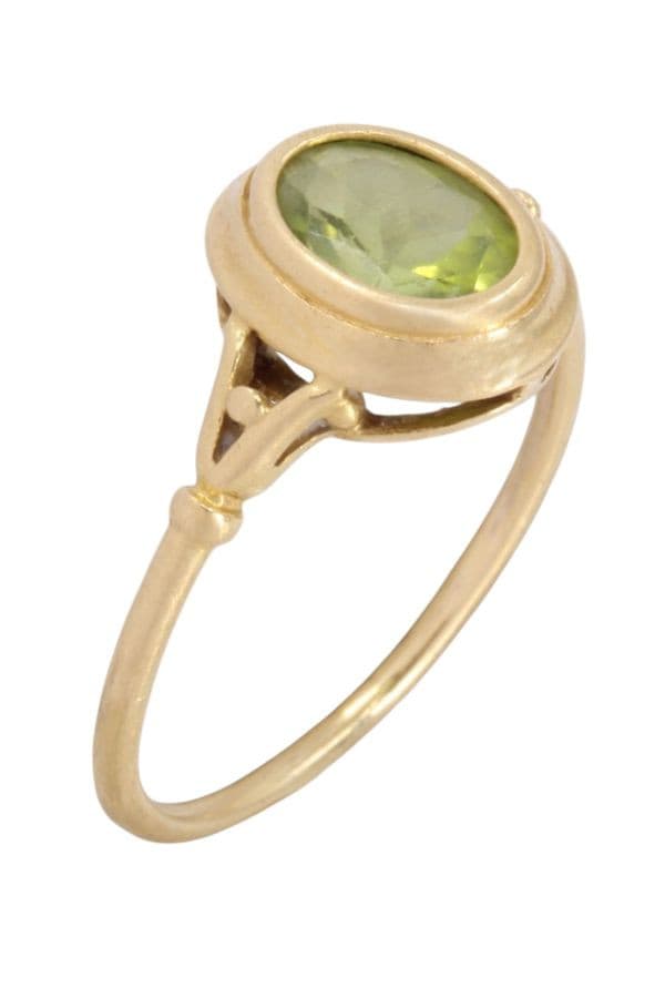 BAGUE ART-DÉCO PÉRIDOT — vue 3