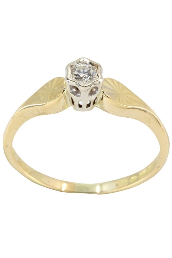 SOLITAIRE DIAMANT ANCIEN 0.05 CARAT — vue 1