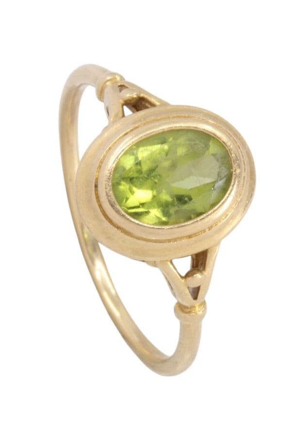 BAGUE ART-DÉCO PÉRIDOT — vue 5