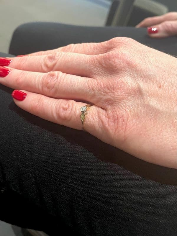 SOLITAIRE DIAMANT ANCIEN 0.05 CARAT — vue 2