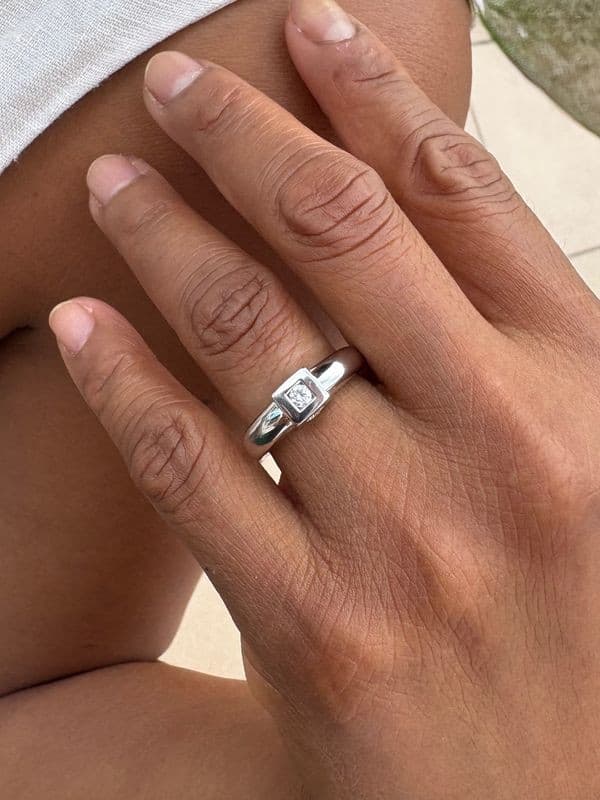 BAGUE CUBE DIAMANTS — vue 2