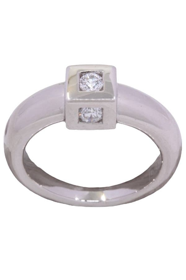 BAGUE CUBE DIAMANTS — vue 1
