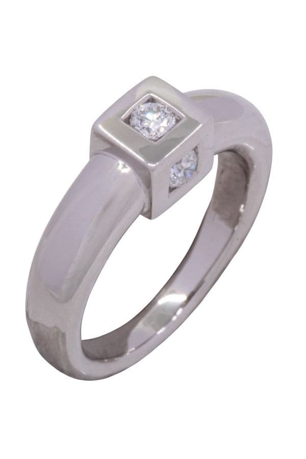 BAGUE CUBE DIAMANTS — vue 3