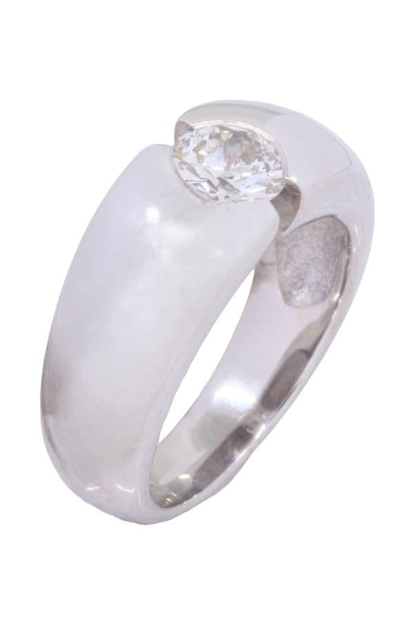 BAGUE JONC DIAMANT 0.75 CARAT — vue 3