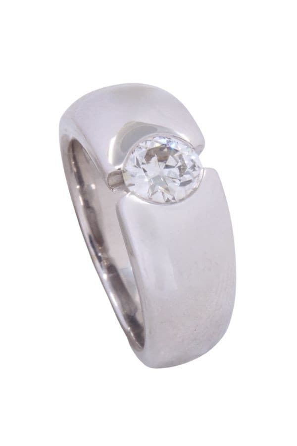BAGUE JONC DIAMANT 0.75 CARAT — vue 5
