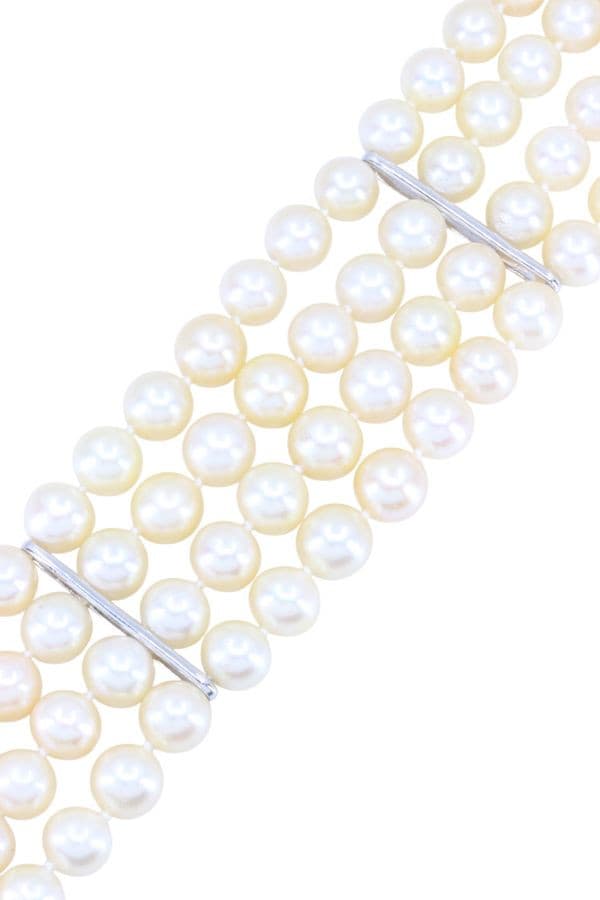 BRACELET DE PERLES 4 RANGS — vue 3