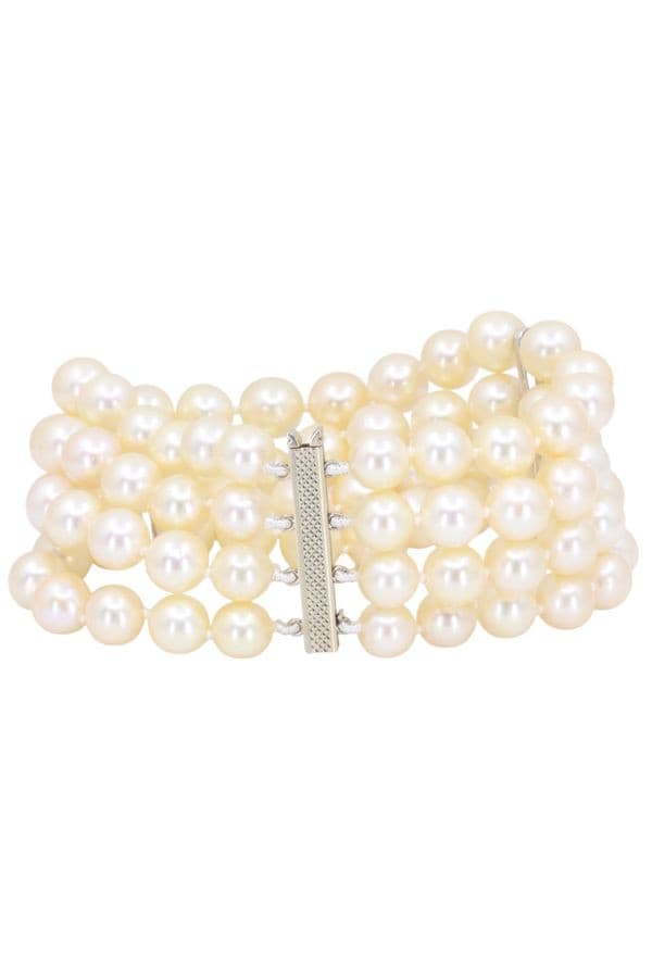 BRACELET DE PERLES 4 RANGS — vue 1