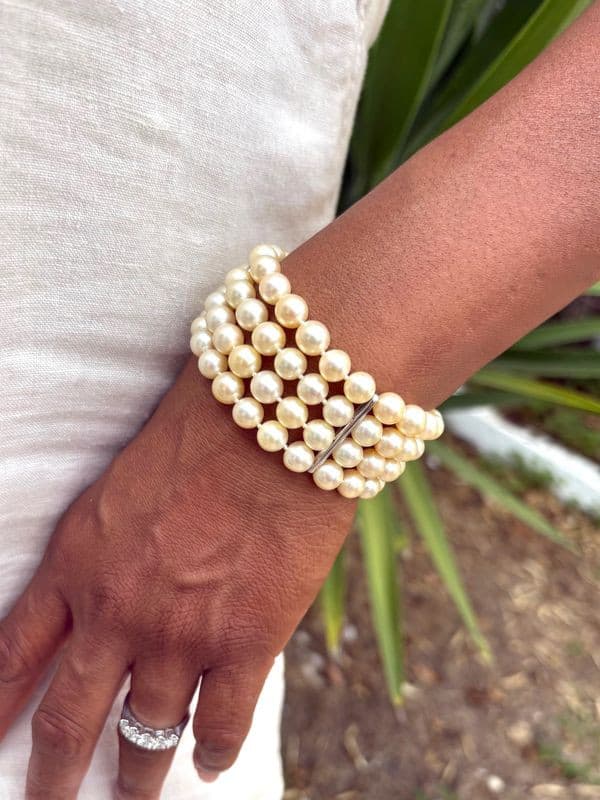 BRACELET DE PERLES 4 RANGS — vue 2