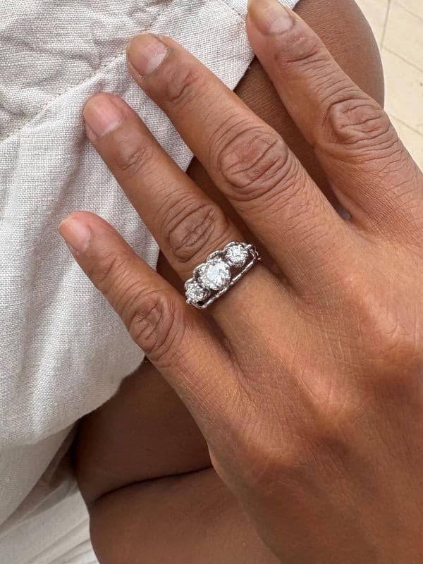 BAGUE JARRETIÈRE DIAMANTS — vue 2