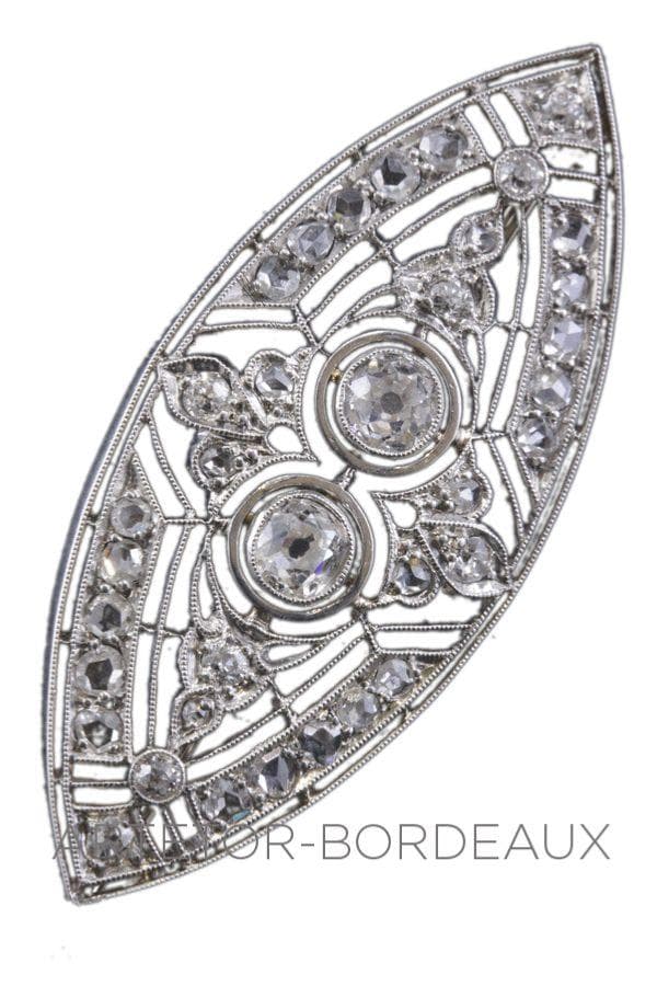BROCHE DIAMANTS ART-DÉCO — vue 1