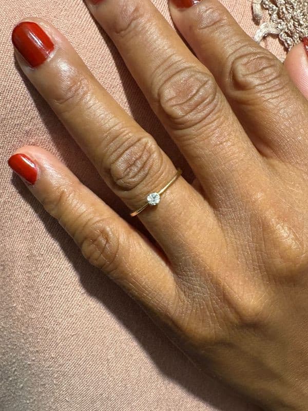 SOLITAIRE DIAMANT 0.15 CARAT — vue 2