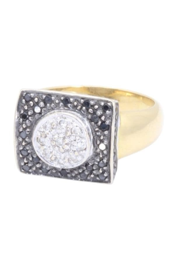 BAGUE 2ORS DIAMANTS — vue 6