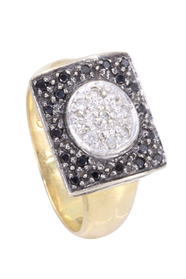 BAGUE 2ORS DIAMANTS — vue 5