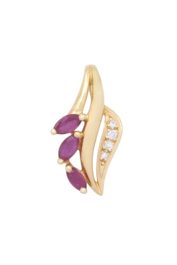 PENDENTIF MODERNE RUBIS — vue 1