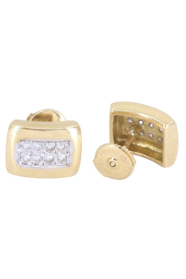 BOUCLES D'OREILLES MODERNES DIAMANTS — vue 3