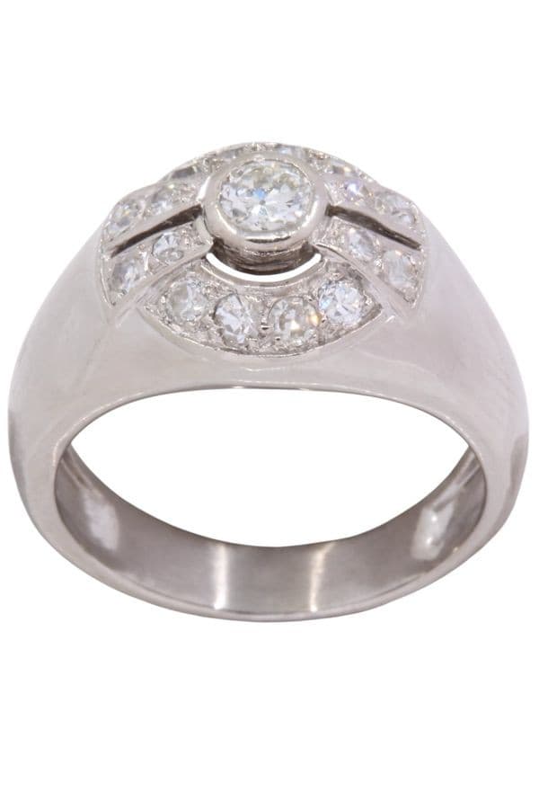 BAGUE JONC DIAMANTS — vue 1