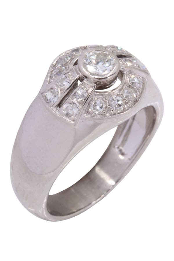 BAGUE JONC DIAMANTS — vue 3