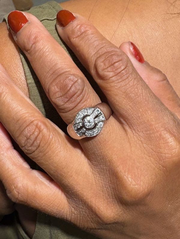 BAGUE JONC DIAMANTS — vue 2