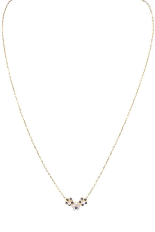 COLLIER FLEURS SAPHIRS — vue 1