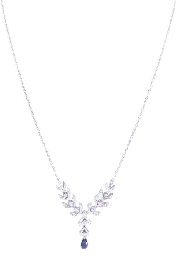 COLLIER SAPHIR ET DIAMANTS — vue 1