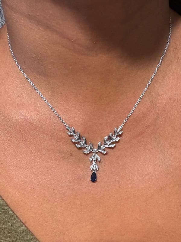 COLLIER SAPHIR ET DIAMANTS — vue 2