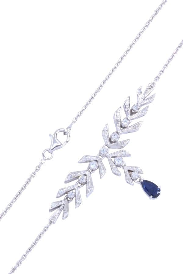 COLLIER SAPHIR ET DIAMANTS — vue 3