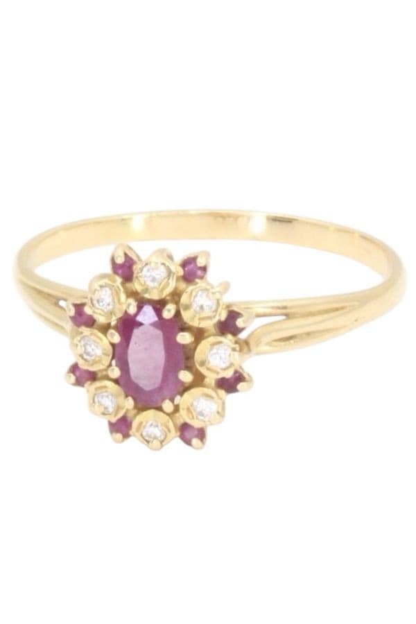 BAGUE MARGUERITE RUBIS ET DIAMANTS — vue 6