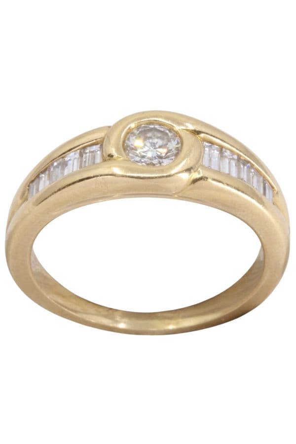 BAGUE MODERNE DIAMANTS — vue 1
