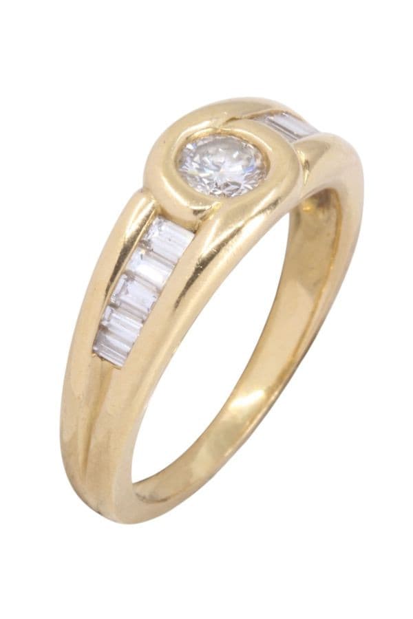 BAGUE MODERNE DIAMANTS — vue 5