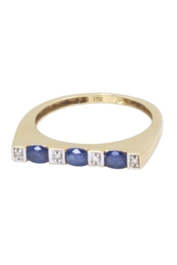 BAGUE SAPHIR ET DIAMANT — vue 6