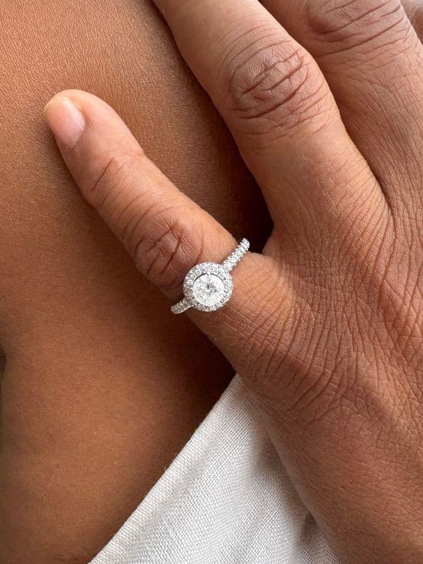 BAGUE DIAMANTS MODERNE — vue 2