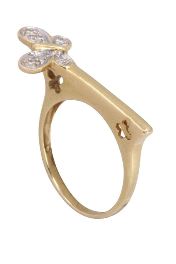 BAGUE PAPILLON DIAMANTS — vue 4