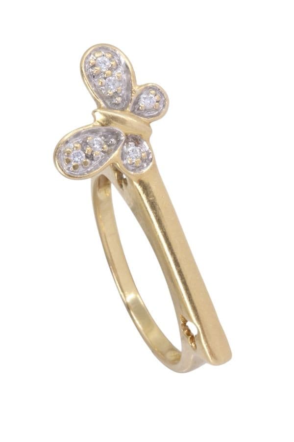BAGUE PAPILLON DIAMANTS — vue 5