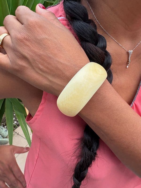 BRACELET JONC MANCHETTE IVOIRE — vue 2