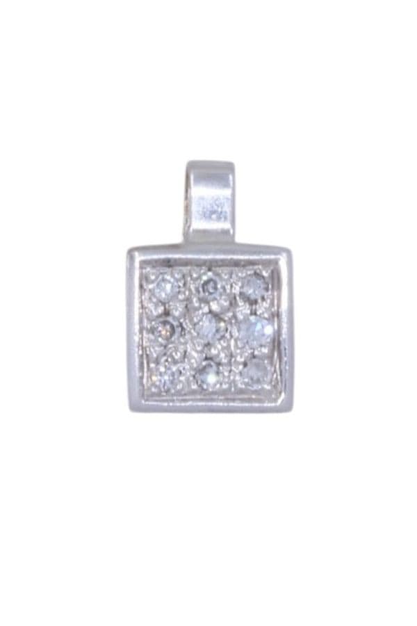PENDENTIF CARRÉ DIAMANTS — vue 1