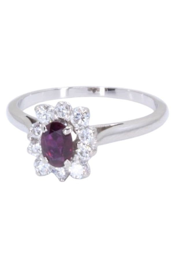 BAGUE MARGUERITE RUBIS ET DIAMANTS — vue 5