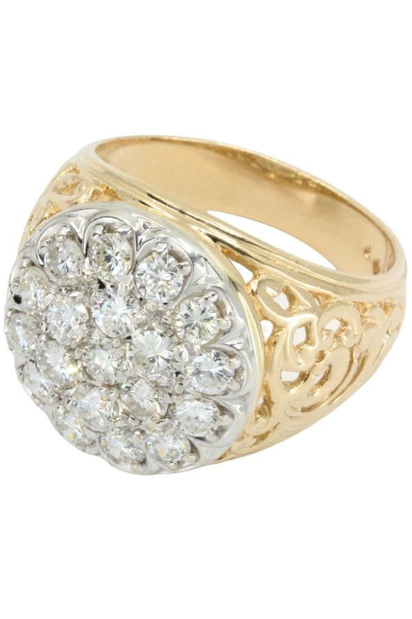 BAGUE MODERNE PAVAGE DIAMANTS — vue 4