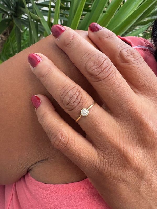 BAGUE FIL DIAMANTS — vue 2