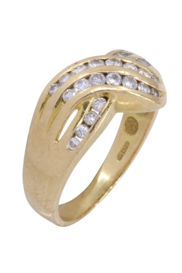 BAGUE RUBAN DIAMANTS — vue 3