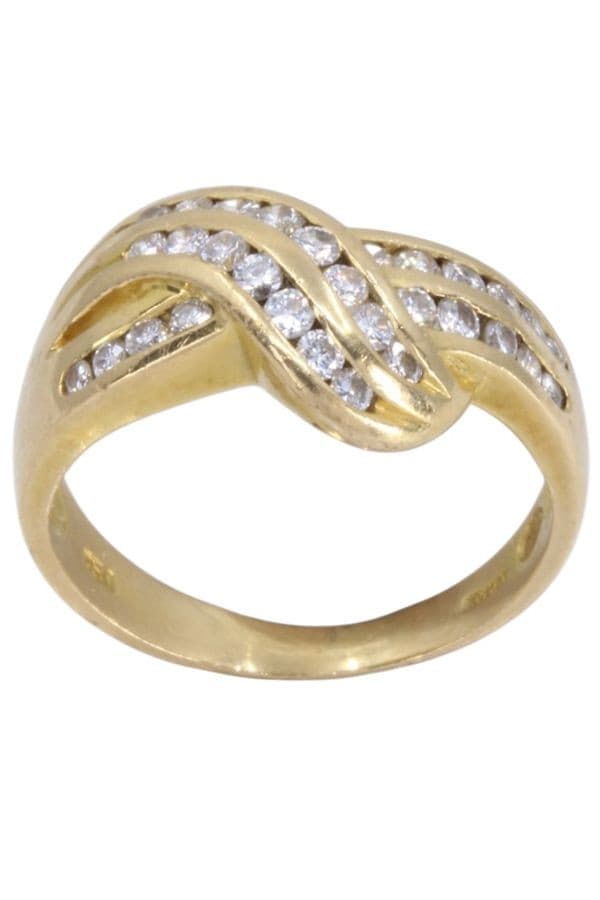BAGUE RUBAN DIAMANTS — vue 1