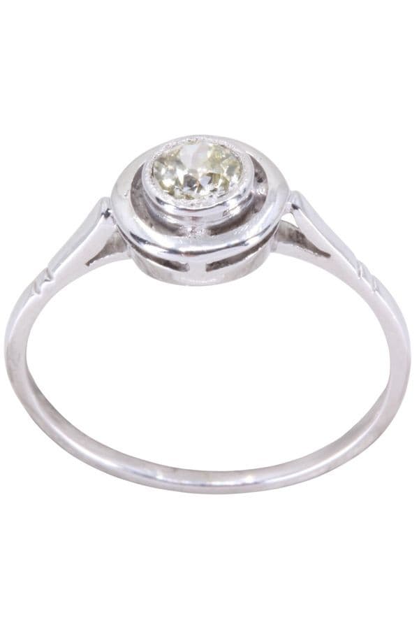 SOLITAIRE ART-DÉCO DIAMANT 0.40 CARAT