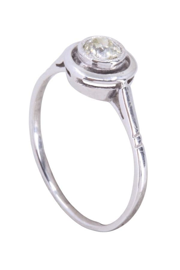 SOLITAIRE ART-DÉCO DIAMANT 0.40 CARAT — vue 4